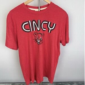 Homage Cincy Graphic T-Shirt Red with‎ Bear Design Size L